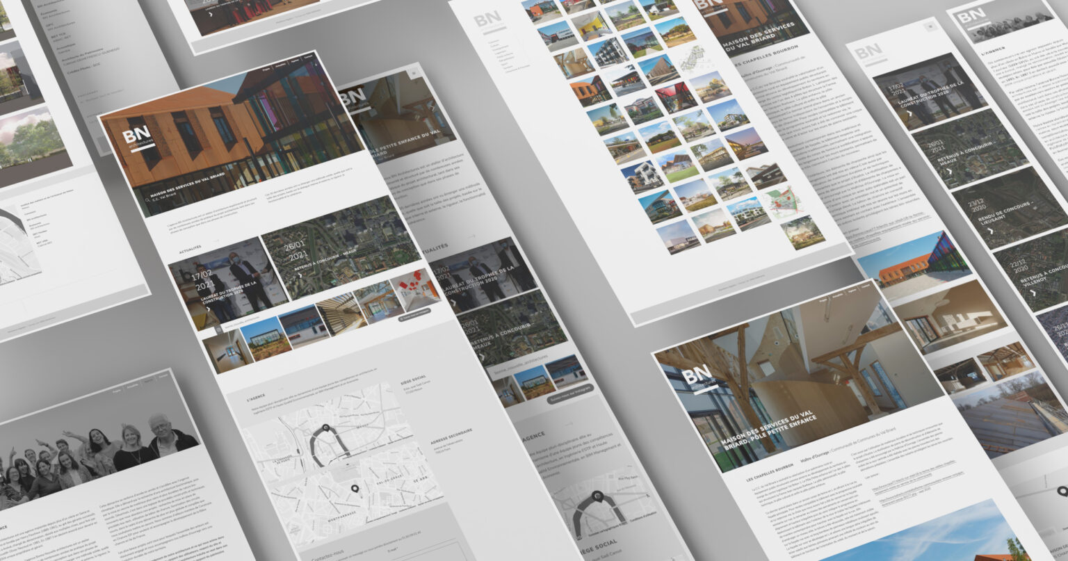 Bn architectures pages web mockups