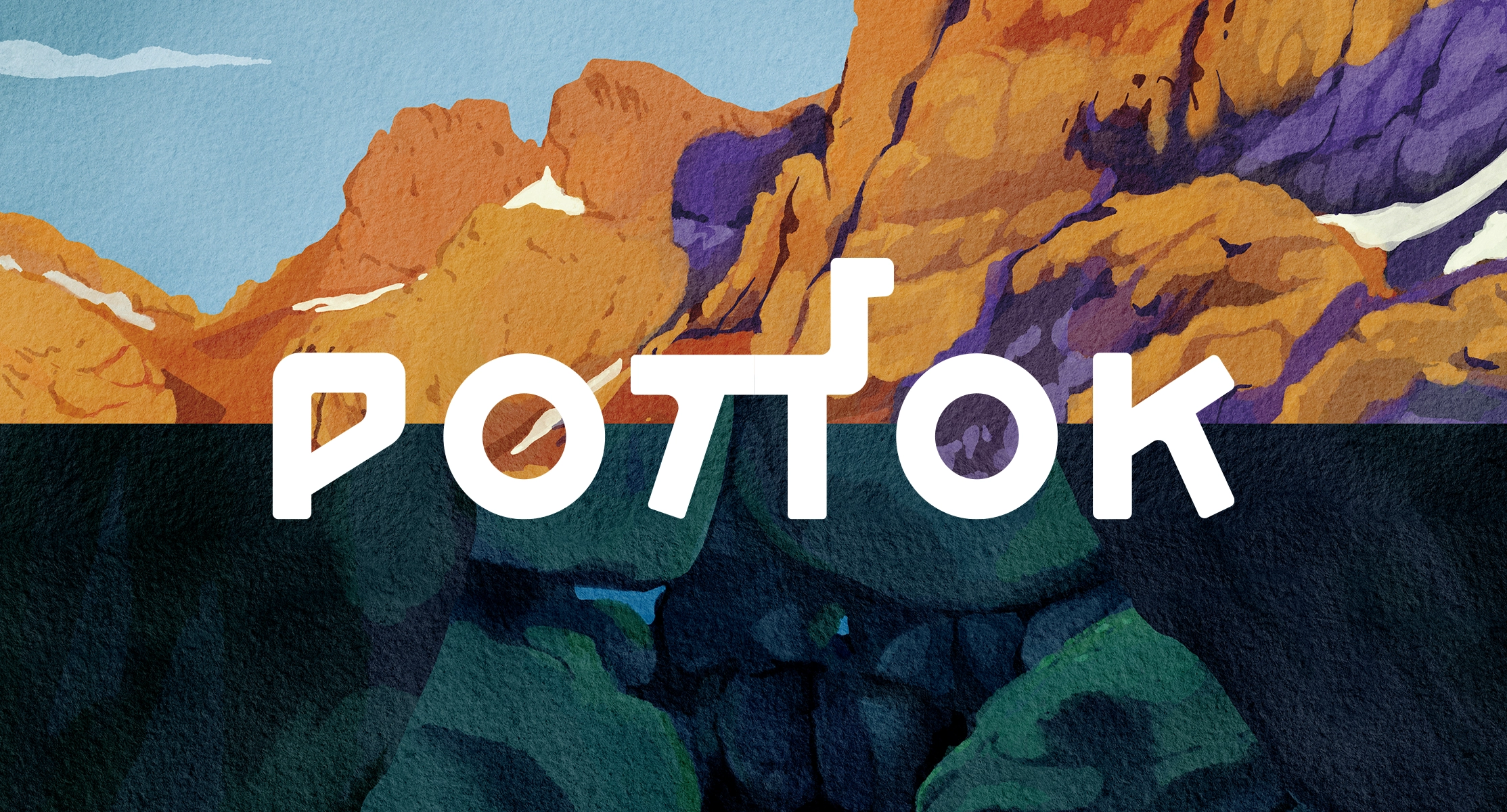 Pottok randonnée nature affiche logo illustration